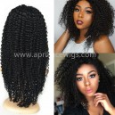Indian remy Jerry curl glueless lace front wig-bw0052