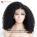 Virgin human hair 4a curly glueless 360 wig preplucked hairline BW4455